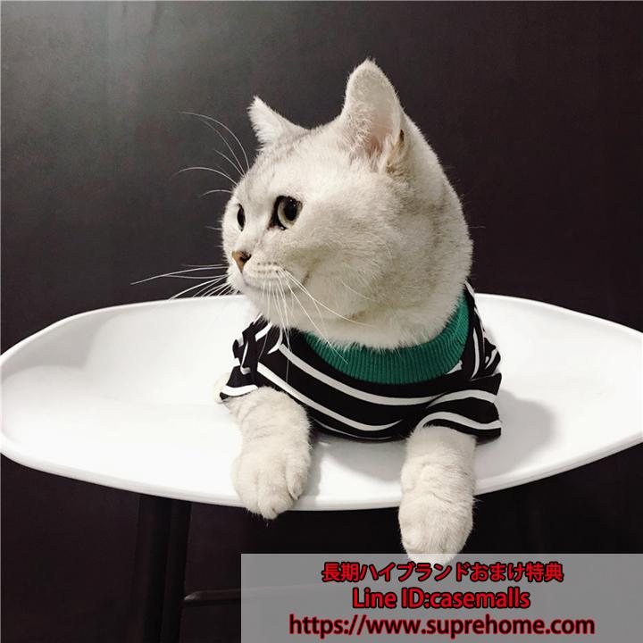 犬服 猫服 ペット服 tシャツ ペット服 tシャツ ペットウェア 縞柄 猫犬通用 夏服
