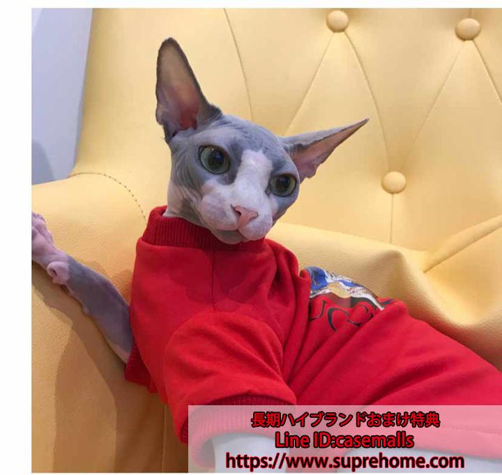猫服 犬服 ペットウェア Tシャツ 猫服 犬服 ドッグウェア ワンちゃん服 ペット用 可愛い Tシャツ 赤 ブラック風 GUCCI 通気 個性 海外通販