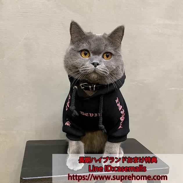 ペット服 猫服 ペット スウェット 黒 ペット服 猫服 ペット用品 犬服 あったか 悪魔 スウェット