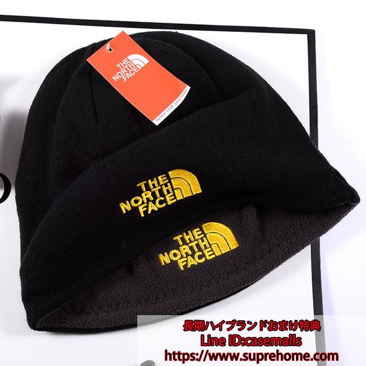 The North Face ブランド柄 ロゴニット帽子