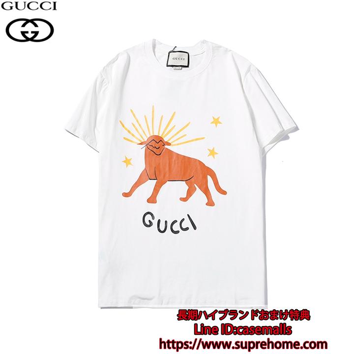 gucci 丸襟 綿100% 半袖