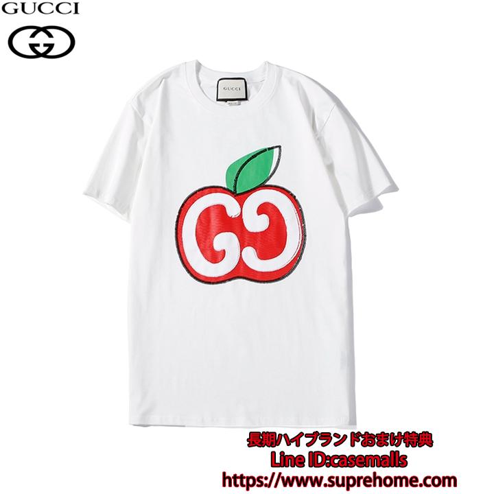 003.jpg gucci ブラック ホワイト ピンク 丸襟 Tシャツ