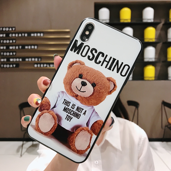 黒枠 ペア用 Moschino 携帯ケース