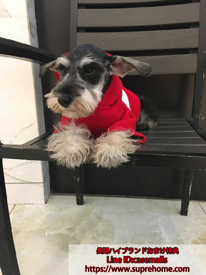 犬服 ペットウェア パーカー Supreme ドッグウェア 両足 パーカー カバー付き 猫服 Supreme 秋冬 あったか お散歩
