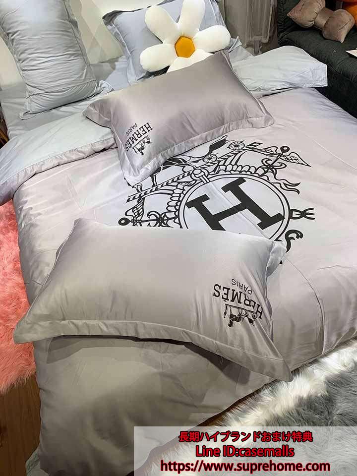 HERMES ベッド 寝具カバー