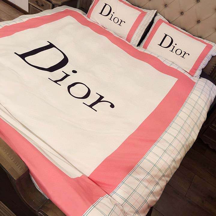 dior 寝具カバー ダブル ピンク おしゃれ 高級 ディオール インテリア品 
