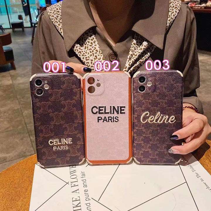 celine アイホン12ケース 人気， 刺繍 ロゴデザイン iphone12proケース， 全面保護 セリーヌ iphone12pro maxスマホケース，セレブ愛用 iphone12miniケース