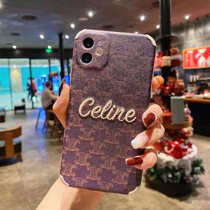 celine アイホン12ケース 人気， 刺繍 ロゴデザイン iphone12proケース， 全面保護 セリーヌ iphone12pro maxスマホケース，セレブ愛用 iphone12miniケース