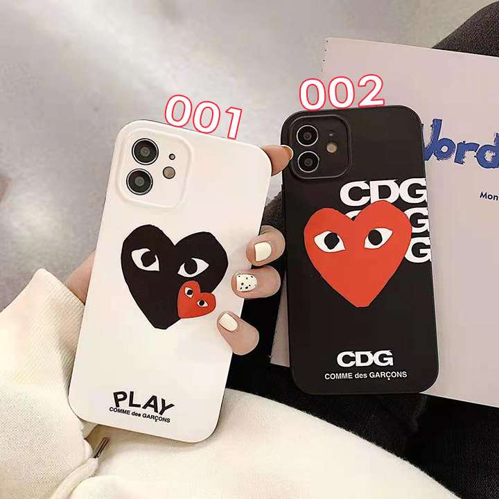 CDG アイフォン12カバー ハート柄