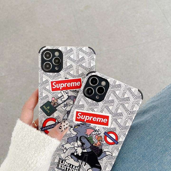 アイフォーン12miniスマホケースブランド英字プリント付きSupreme