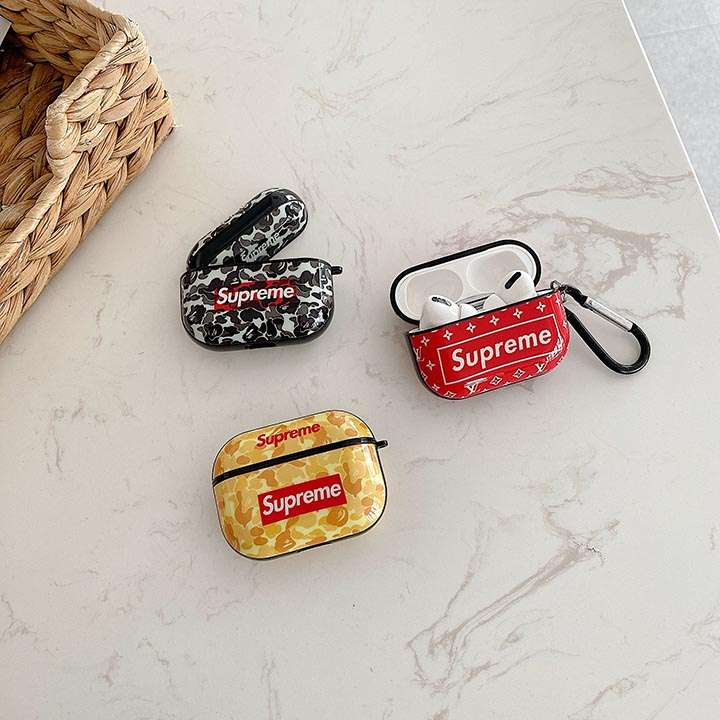 SupremeAirpods カバー ロゴ付き