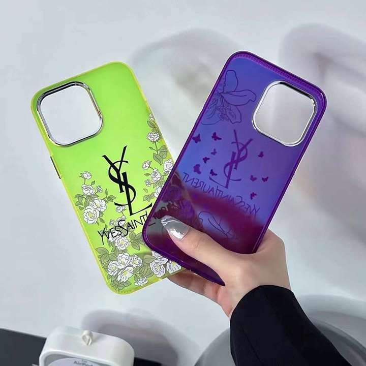 YSL花柄 iphone15 proカバー