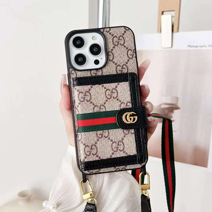 gucci iphone15スマホケースカード収納